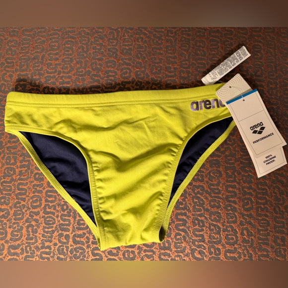 Arena Lime Green Men’s Bikini Swimsuit - Picture 3 of 7